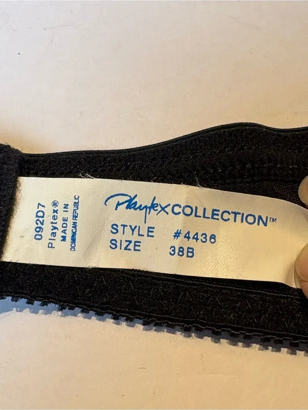 Playtex Collection Black Women's Wireless Bra with lace trim Size 38B NWT